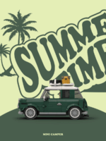 Power Block Camper Car 1:32 Green Mini Cooper - Image 5