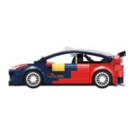 CaDA Bricks Citroën C4 WRC rally car model side view
